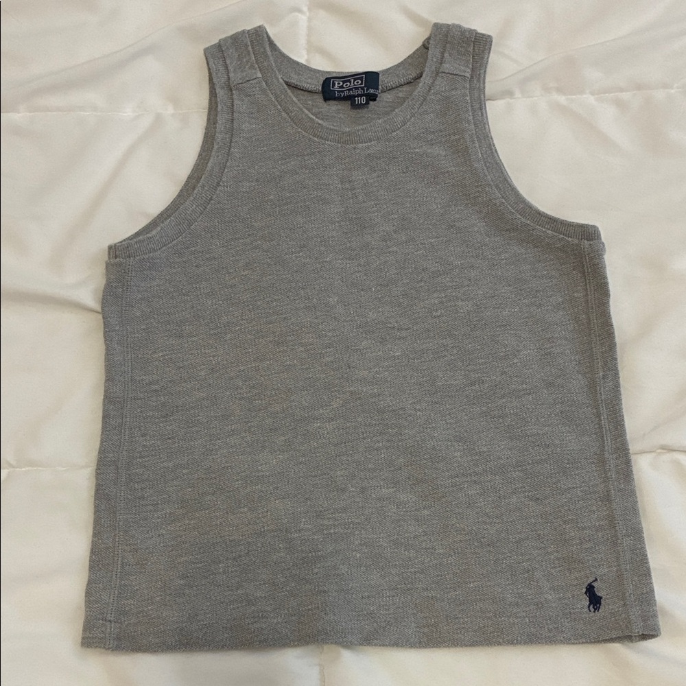 Kids Polo Ralph Lauren Classic Fit Cotton Tank Gray Size 110 (US 4 - 5T)